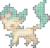Leafeon bead pattern